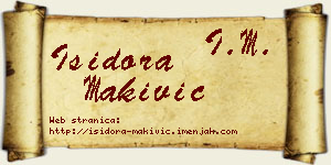 Isidora Makivić vizit kartica